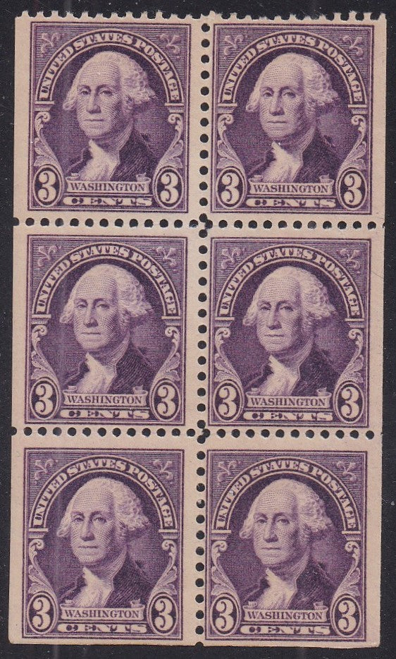 # 720b (1932) Washington - Bklt pane, No Tab, MNH (B)