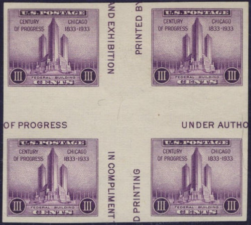 # 767a (1935) APS Issue - S/S, Cross gutter BK/4, NGAI