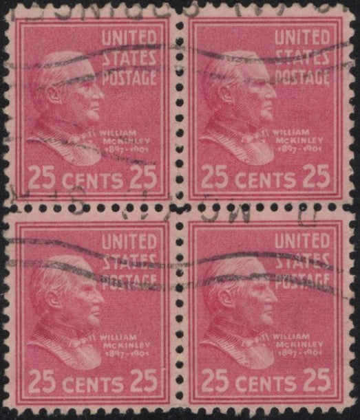 # 829 (1938) McKinley, deep red lilac - BK/4, Used