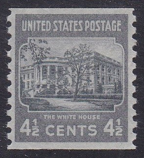 # 844 (1939) White House - Coil sgl, H, XF MNH