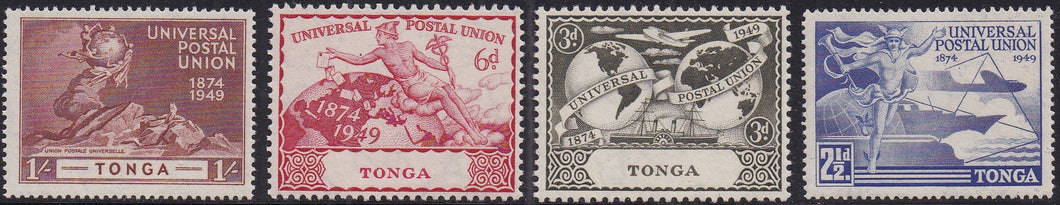 Tonga # 87-90 (1949) UPU - Sgl, MLH