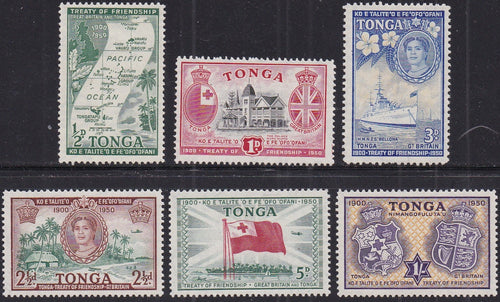 Tonga # 94-99 (1951) Maps, Palace - Sgls, Set/6, MLH