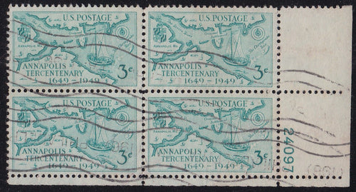 # 984 (1949) Annapolis Tercentenary - PB, LR #24097, Used