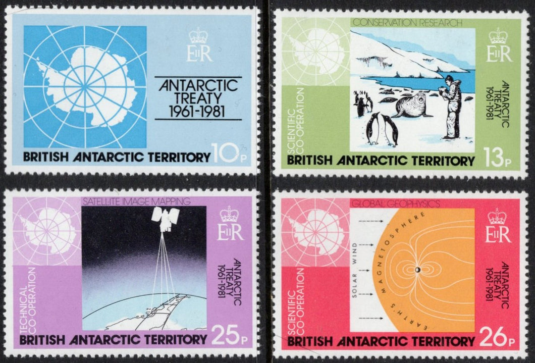 British Ant Terr # 82-85 (1981) Maps, Penguins - Sgls, Set/4, MNH