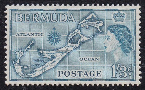 Bermuda # 156 (1953) Map - Sgl, MLH