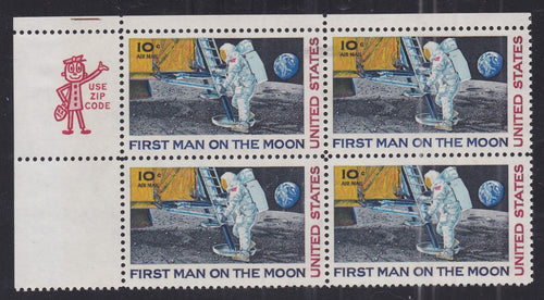 # C76 (1969) Moon Landing - Mr. Zip, BK/4, UL, MNH