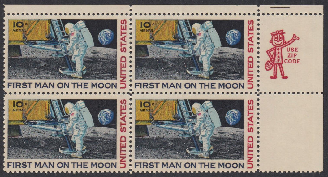 # C76 (1969) Moon Landing - Mr. Zip, BK/4, UR, MNH