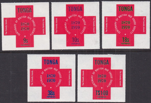 Tonga # C78 - C82 (1970) Red Cross - Sgls, Set/5, MLH