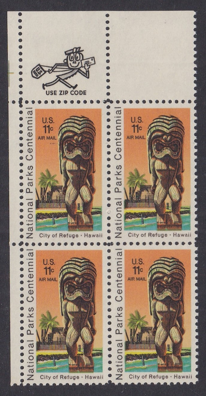 # C84 (1972) National Parks - Mr. Zip, BK/4, UL, XF MNH