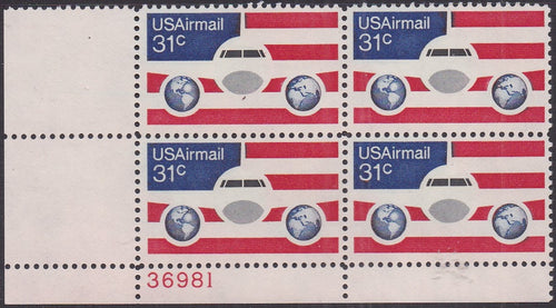 # C90 (1976) Flag/Plane/Globes - PB, LL #36981, MNH