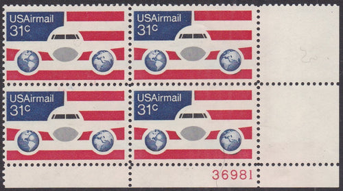 # C90 (1976) Flag/Plane/Globes - PB, LR #36981, MNH