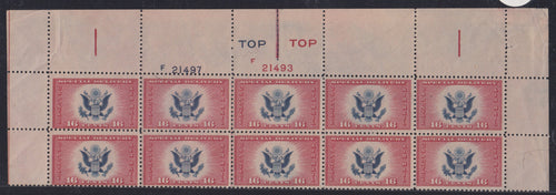 # CE2 (1941) Airmail Special Delivery - Type 3, PB/10 - F21497/F21493, MNH