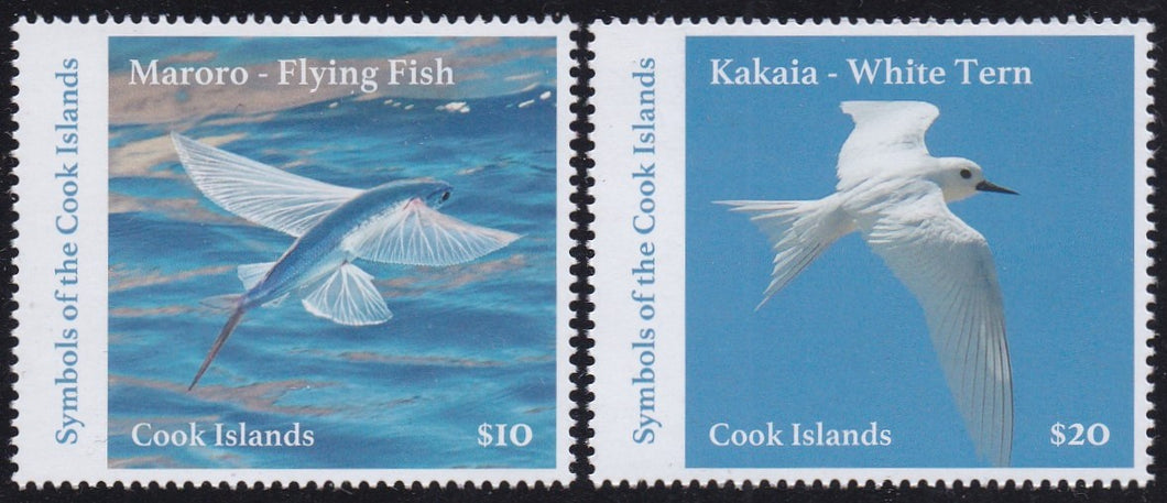 Cook Islands (2023) Flying Fish & White Tern - Sgls, Set/2, MNH