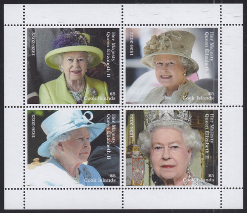 Cook Islands (2023) Queen Elizabeth Remembered - MS, MNH