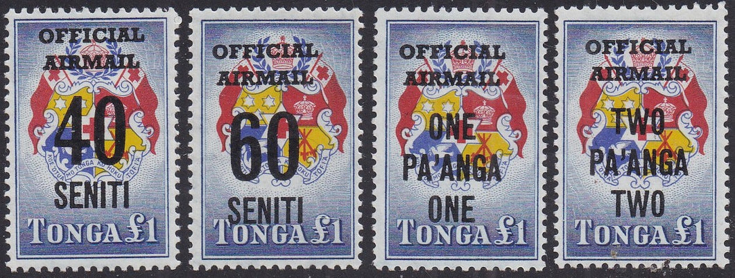 Tonga # CO15 - CO18 (1968) New Currency - Sgls, Set/4, MLH