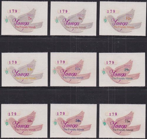 Tonga # CO78-CO86 (1974) Dove - Sgls, Set/9, MNH