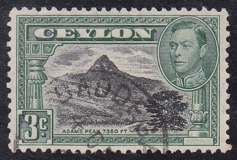 Ceylon # 279 (1942) Adam's Peak - Sgl, Used