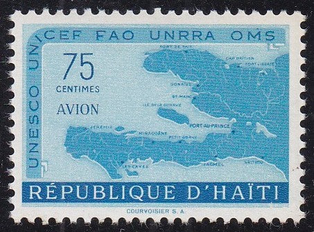 Haiti # C134 (1958) Map of Haiti - Sgl, MNH