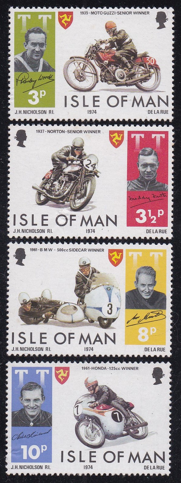 Isle of Man # 40-43 (1974) Motorcycles - Sgls, Set/4, MNH