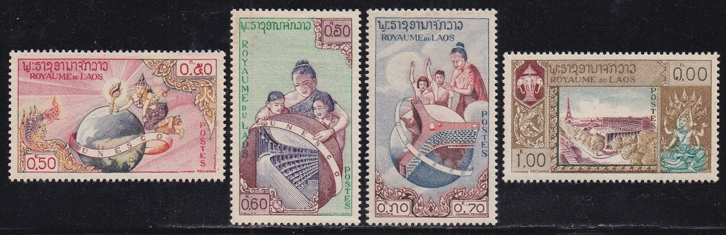 Laos # 48-51 (1958) UNESCO - Sgls, Set/4, MNH