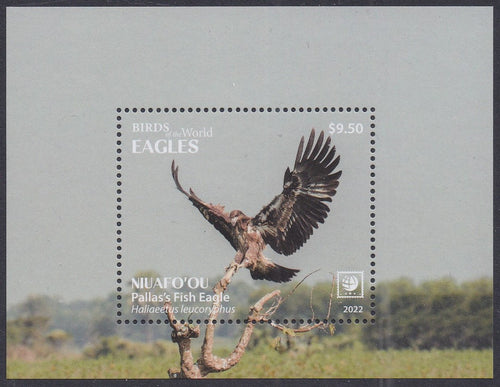 Niuafo'ou (2022) Birds of the World, Eagles - SS, Set/4, MNH