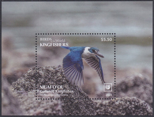 Niuafo'ou (2023) Birds of the World, Kingfisher - SS, Set/4, MNH