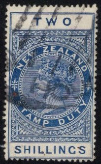 New Zealand AR1 (1882) Queen Victoria, Postal Fiscal - Sgl, Used