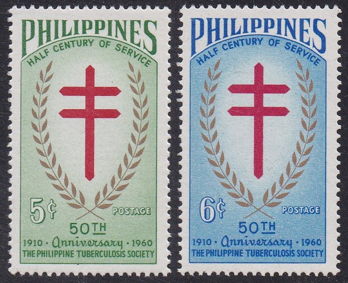 Philippines # 819-20 (1960) Red Cross - Sgls, Set/2, MNH