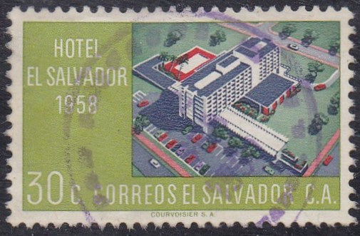 El Salvador # 702 (1958) Hotel - Sgl, Used