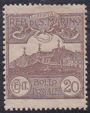 San Marino # 51 (1921) Mt Titano - Sgl, MH