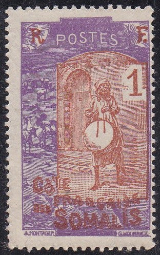 Somali Coast # 80 (1915) Drummer - Sgl, MNH