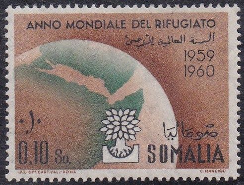 Somalia # 239 (1960) Year of Refugee - Sgl, MNH