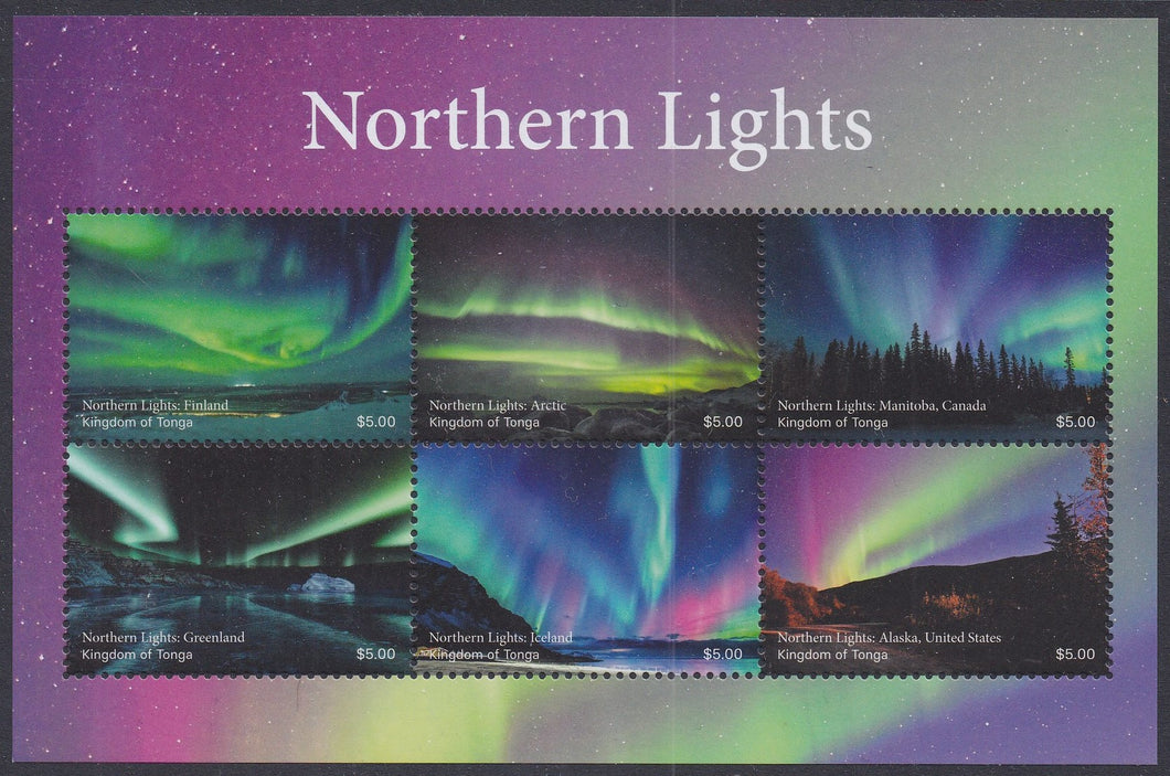 Tonga (2022) Northern Lights - MS, MNH