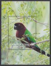 Tonga (2023) Birds of the World, Parrots - SS, Set/4, MNH