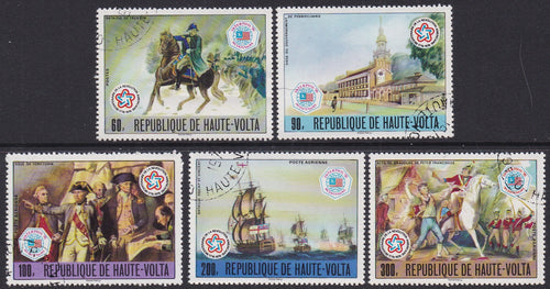 Upper Volta # 403-04, C241-43 (1976) US Bicentennial - Sgls, Set/5, MNH, CTO