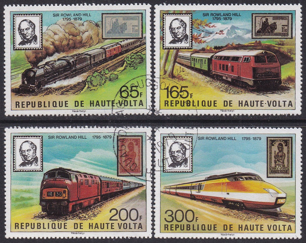 Upper Volta # 501-04 (1979) Trains - Sgls, Set/4, MNH, CTO