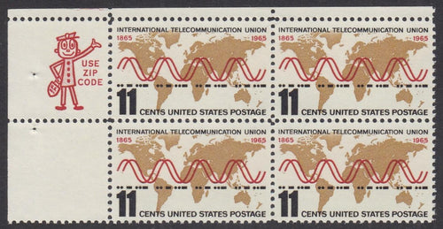 # 1274 (1965) Telecommunication - Mr Zip BK/4, UL, MNH