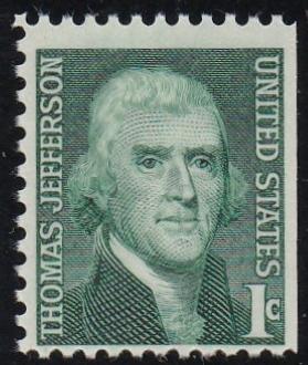 # 1278b (1968) Jefferson, SG - Bklt sgl, MNH