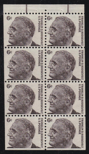 # 1284b (1967) FDR, H EE - Bklt pane, VF MNH