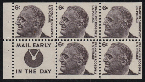 # 1284c (1968) FDR, S4  - Bklt pane, VF/XF MNH [1]