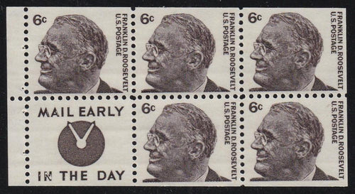 # 1284c (1968) FDR, S4  - Bklt pane, VF MNH [1]