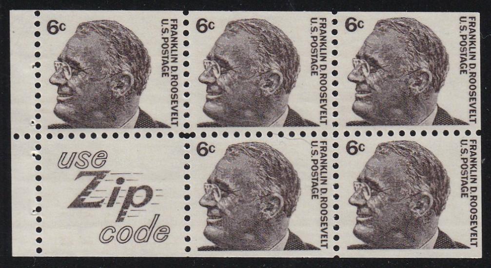 # 1284c (1968) FDR, S4  - Bklt pane, VF/XF MNH [1]