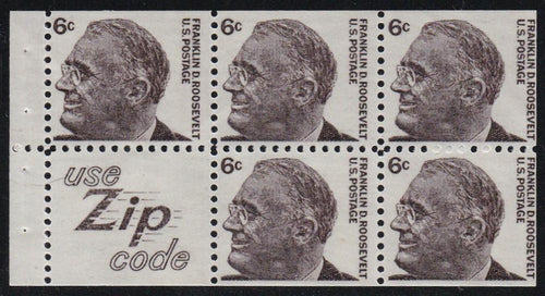 # 1284c (1968) FDR, S4  - Bklt pane, VF MNH [1]