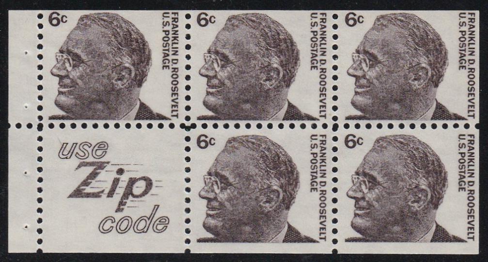 # 1284c (1968) FDR, S4  - Bklt pane, VF MNH [3]