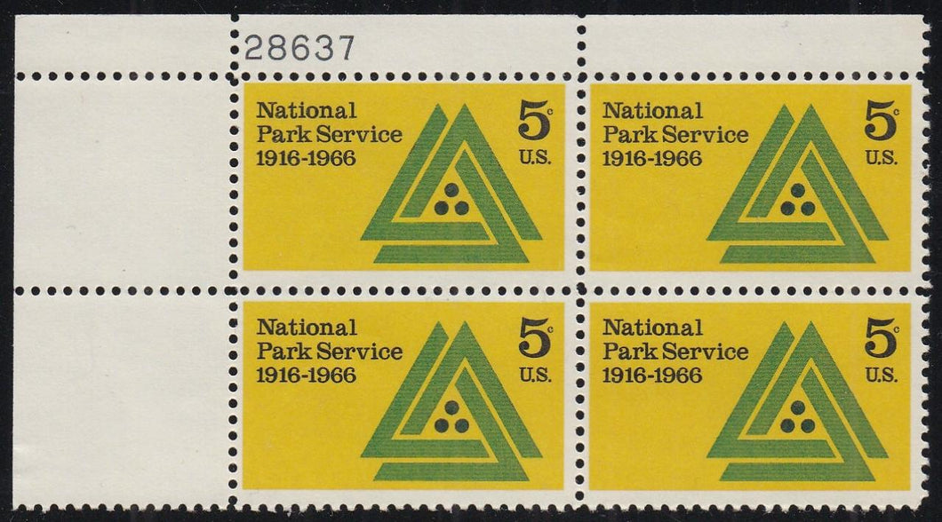 # 1314 (1966) National Park Service, Not tagged - PB, UL #28637, MNH