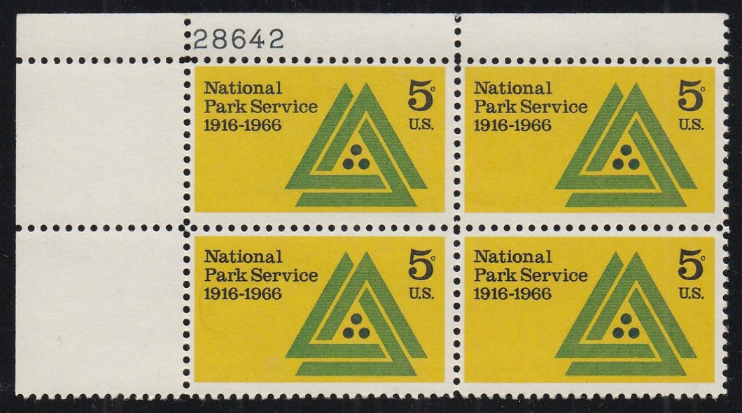 # 1314 (1966) National Park Service, Not tagged - PB, UL #28642, MNH