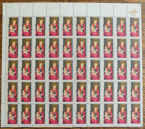 # 1336 (1967) Madonna & Child - Pane, MNH, folded