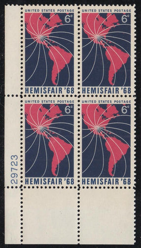 # 1340 (1968) Hemisfair - PB, LL #29723, MNH