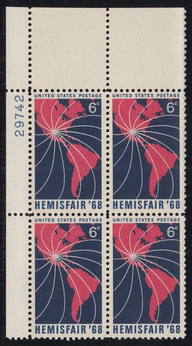 # 1340 (1968) Hemisfair - PB, UL #29742, MNH