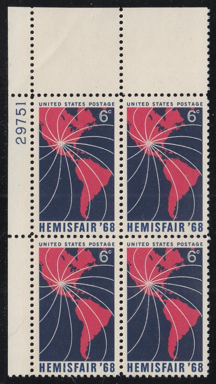 # 1340 (1968) Hemisfair - PB, UL #29751, MNH